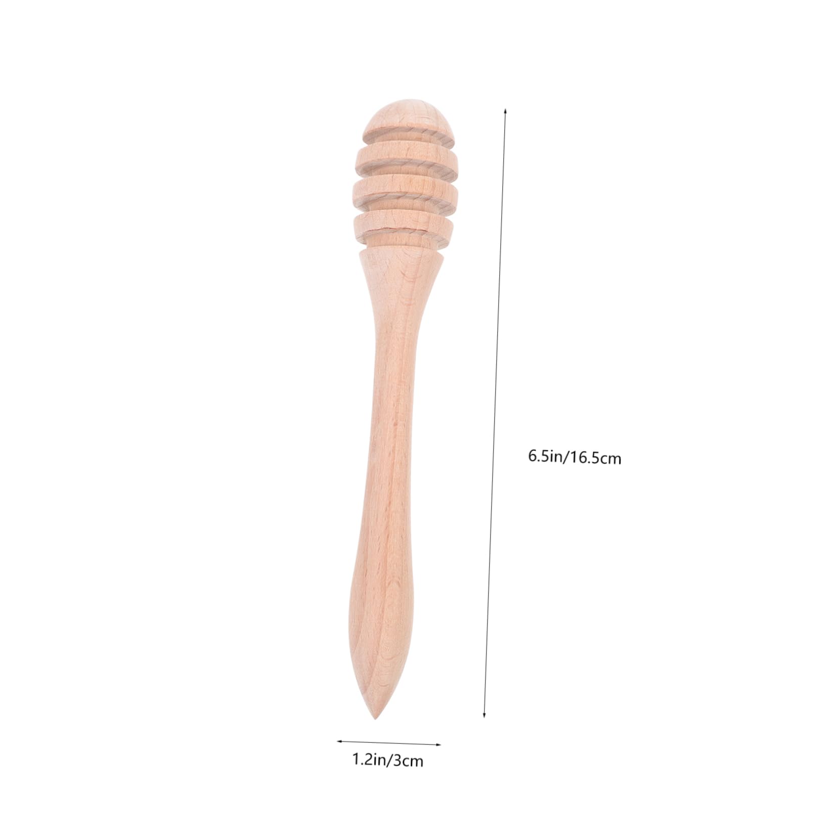 CIYODO 2pcs Wooden Honey Stick Honey Stirring Tools Drink Whisk Honey Dropper Syrup for Drinks Jam Stir Wands Honey Dipper Honey Stirring Spoons Honeycomb Stirrers Honey Wand re-usable