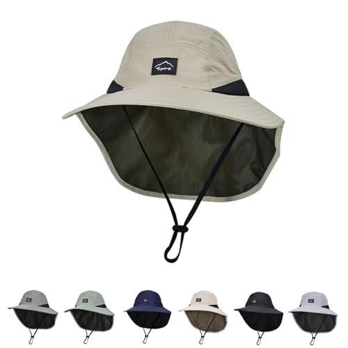 Image of ZOORON Kids Sun Hat with Neck Flap UPF 50+ Beach Hats for Baby Boys Girls