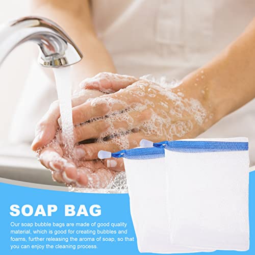 EXCEART 20Pcs Zeep Bubble Mesh Zakken Cleasing Melk Schuim Netto Zeep Saver Bag Met Trekkoorden Voor Badkamer Douche… - Image 8