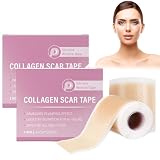 Teegxddy 2 Pezzi Silicone Scar Sheets, Cerotti in Gel per il Viso, Trasparenti,Design Invisibile,Coprono Efficacemente le Cicatrici, 4 cm x 150 cm