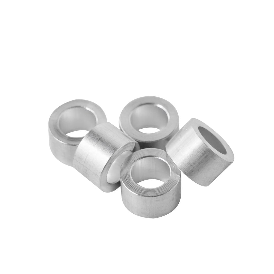 Aluminum Spacer 1/2 OD x 5/16 ID x Choose Your Length, Round Spacer Unthreaded Standoff Bushing Plain Finish, Fits screws bolts 5/16 or M8 by Metal Spacers Online (5/16 Length, 5 Pack)