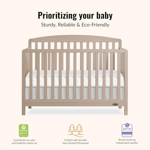 Image of Dream On Me Odelle 5-in-1 Convertible Full Size Baby Crib, GREENGUARD Gold