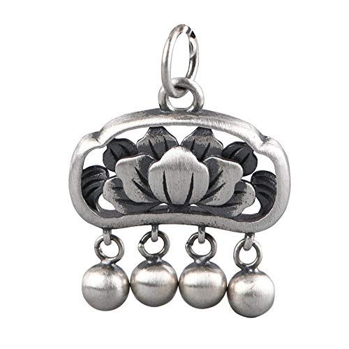 Collier en argent S925 avec pendentif pivoine, le bijou ethnique pour affirmer sa personnalité