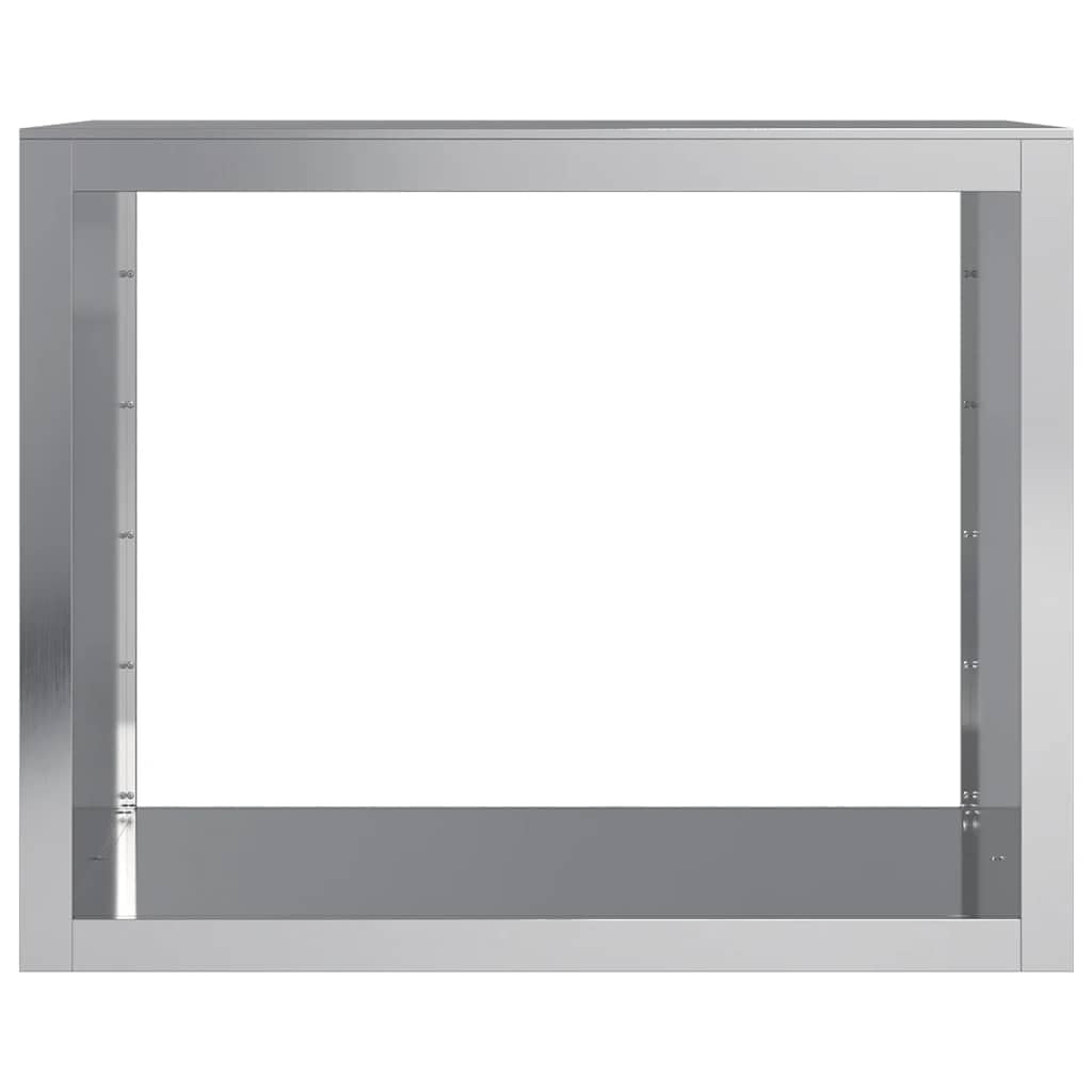 Brennholzregal aus verzinktem Stahl 100x40x80 cm kaminholzregal feuerholzständer holzkorb scheitholzablage für terrasse garten wohnzimmer kamin ofen lagerung ordnung