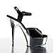 Pleaser Women's Delight-609 Platform Sandal,Black/Chrome,9 M US