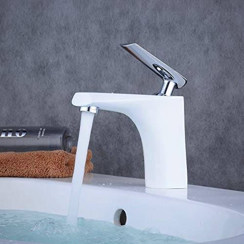Robinet de lavabo moderne en cuivre chromé pour mitigeur eau chaude
