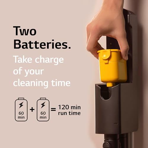 Image of LG CordZero Cordless Stick Vacuum, 2 Batteries, 120 Min Run Time, Powerful Cleaning for Carpet, Hard Floors & Pet Hair, Lightweight, High-Capacity Dust Bin, 10-Year Motor Warranty, A926KSM (Renewed)