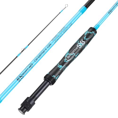 Sougayilang Vara de Pesca com Mosca, Leve, Ultraportátil, 4 Peças, 5/6Wt, Grafite, 9', Vara de Mosc