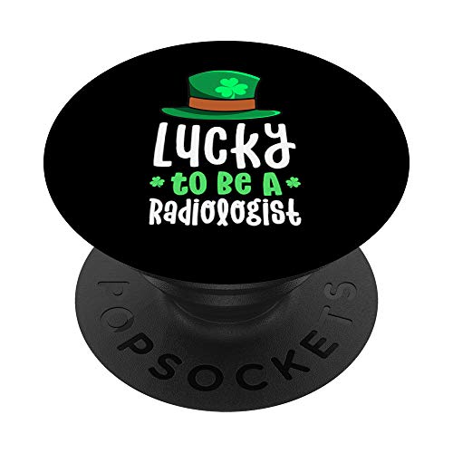 Lucky to be a radiologist st patricks day radiology gift popsockets popgrip: impugnatura per telefoni cellulari e tablet intercambiabile