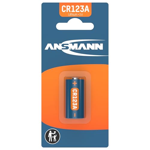 ANSMANN CR123A (3V) Lithium Batterie Fotobatterie (1er-Pack) für Garagentoröffner, Alarmanlage, Funkauslöser für Kamera, Messgeräte, Klingel usw.