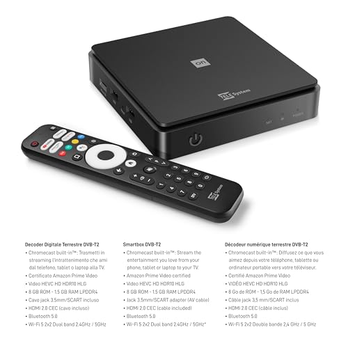 Décodeur numérique terrestre DVB-T2 TELE System Android TV avec adaptateur péritel SCART - 7