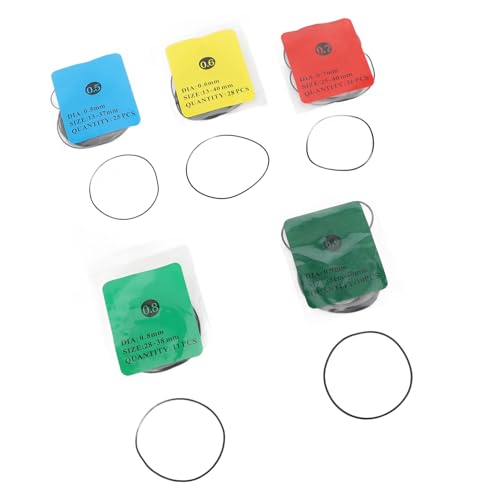 ZJchao - Rubber Watch Back Water Resistant O Rings Kit, 25pcs 0.5mm, 28pcs 0.6mm, 16pcs 0.7mm, 11pcs 0.8mm, 10pcs 0.9mm, Watch Back Water Resistant O Rings Watc Back Cover Seals Rubber - -32%
