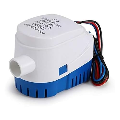 ISURE MARINE 12V Automatic Submersible Boat Bilge Water Pump Latest styles 1200GPH Built-in Auto Float Switch (1200GPH)