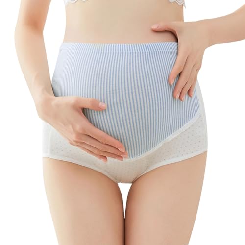 Genérico Braguitas premamá de Talle Transpirables y Ajustables con Soporte para el Vientre para confeccionadas en una Mezcla y elástica (Blue XXL)
