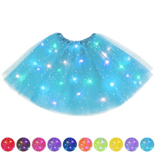 AYBUY Tüllrock Damen LED Tütü Erwachsene, Tutu mit Futter, Erwachsen...