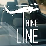 Nine Line White Drop Line Vinyl Decal Window Sticker - 4x4 Car Decal - Use On Flat Surfaces - Weather Resistant - Easy to Apply - Nine Line Car Sticker Window Decal