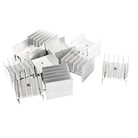 uxcell 10pcs Aluminum Heatsink Cooling Fin 30mm x 30mm x 25mm for IC MOSFET
