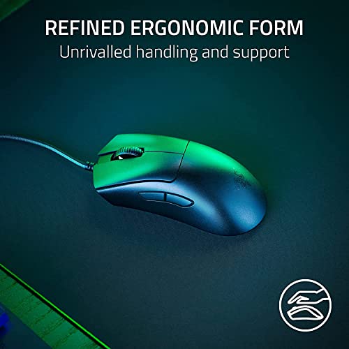 Image of Razer DeathAdder V3 Wired Gaming Mouse: 59g Ultra Lightweight - Focus Pro 30K Sensor - Fast Optical Switches Gen-3-8K Hz HyperPolling - 6 Programmable Buttons - Ergonomic- Black-RZ01-04640100-R3M1