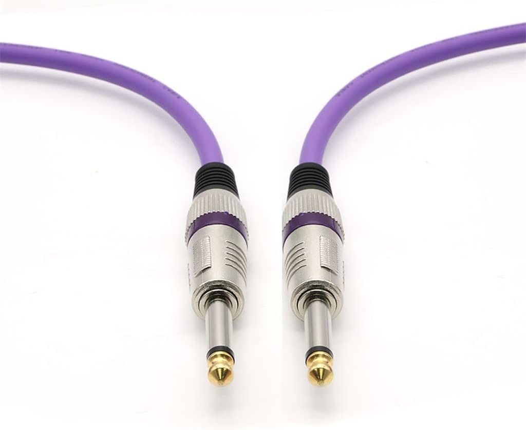 LLLSSS Jack 6.35 オス - ギターケーブル 1/4インチ 楽器オーディオ ベース キーボード マイク