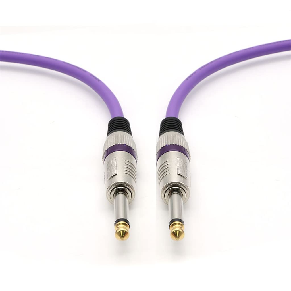 Cable de Audio, Cable de Instrumento, Jack 6.35 Macho a Cable de Guitarra Instrumento de 1/4 de Pulgada Audio Micrófono de Teclado bajo 3M (Color : como se Muestra, tamaño : One Size)