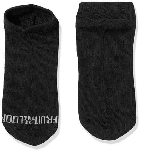 Fruit of the Loom Boys 10 Pair No Show Socks (Black Assort, Shoe Size: 3-9)2