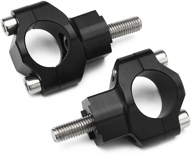 JFG RACING Dirt Bike Handlebar Riser,CNC Motorcycle Handle Bar Mounts Clamps for 125-530 SX SXF EXC EXCF XCW XCFW 2000-2016-Black
