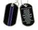 Thin Blue Line Police Prayer Dog Tag