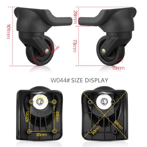 APLUSH Luggage Replacement Wheels, Travel Luggage Bag Parts Wheel Replacement Parts, Replacement Luggage Wheel Repair Suitcase Bag Parts Spinner Wheels Casters for Travel Customs Box 1 Pair W0443