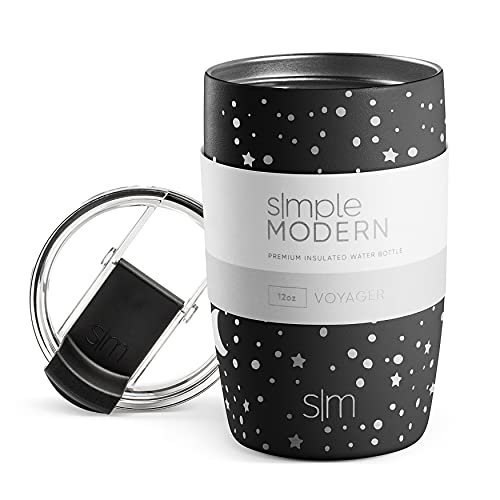Simple Modern 355 ml (12oz) Voyager Termo Taza con Paja - Vaso Termico de Viaje Café Termica Para Llevar Acero…