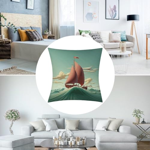 Fundas de almohada de 45x45 cm con cremallera invisible para sofás de salón 4