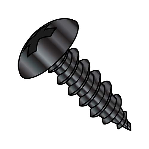 10-16X1/2 Tornillos Autorroscantes Phillips Truss Zinc Negro