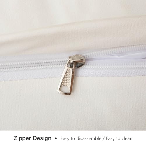 Coussin cale triangulaire 80cm pour lire au lit confortablement en blanc