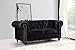 Meridian Furniture Chesterfield Black Velvet Loveseat