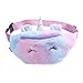 Asamio Bolsa de cintura de unicornio de peluche para niñas lindas Fanny Pack de color degradado de cinturón bolsa de pecho bolsa de pecho, Violet (Morado) - ASAMIO1517175461953