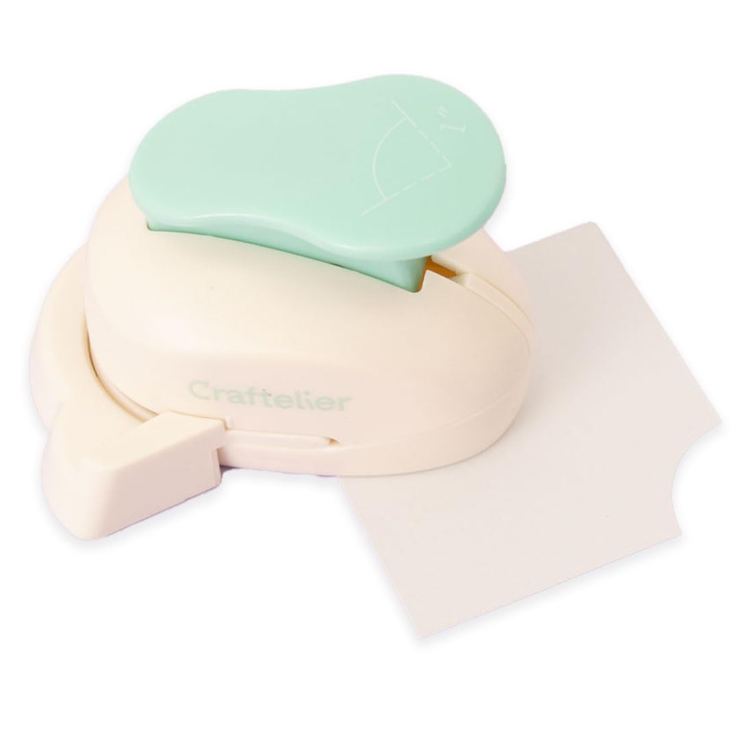 Craftelier - Stub Shaped Corner Punch with Snap Lever for Curved Die Cutting on Paper and Cardboard | Specially for Scrapbooking and Crafting | Shape