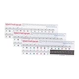 SHOWERORO 3Pcs Melodica Keyboard Stickers for 32-Key and 37 Easy-to-Use Scale and Note Decals for Children's Practice Detachable and Universal Design