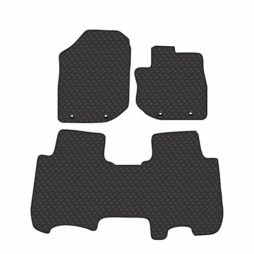 BCM Car Mats - Compatible with Honda Jazz 2008-2014 - Car Floor Mat - 3MM Rubber - Fully Tailored - Anti-Slip Backing - Black Trimming - 3 Piece Non-Slip Mat