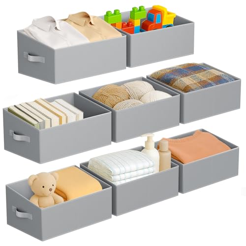 DIMJ Closet Storage Bins 8 Pack - Fabric Storage Baskets