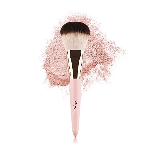 Anne's Giverny Kabuki Large Bronzer Brush Loose Powder Foundation Make up Brush for Blending Blush Makeup (Pink)
