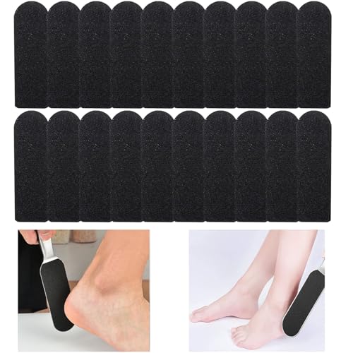 60 Pcs Foot File Replacement Pads for Stainless Steel Foot Rasp File,Professional Pedicure Foot File Refills Pads Sand Papers Replacement for Dead Skin Removing,Foot Bath Salon (S,#100)