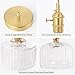 Shenmoyl Pendant Light with Clear Striped Glass Lmapshade, Brass Vintage Pendant Light Adjustable Hanging Light for Kitchen Island Dining Room Hallway