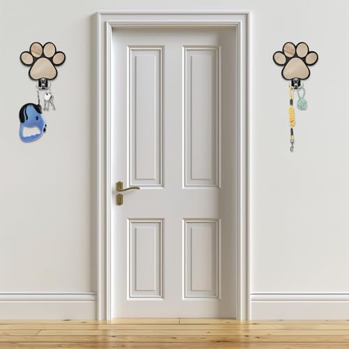 Audio frequency% 2 Stück Hundegarderobe Holz, Hundegarderobe Hundeleinen Halterung Wand Garderobe Hund, Zum Aufhängen Von Hundeleinen, Halsbändern, Schlüsseln, Hüten