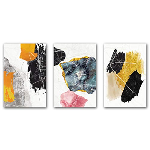 Affiche abstraite encre dorée et rose nordique mur art photos impression toile peinture moderne