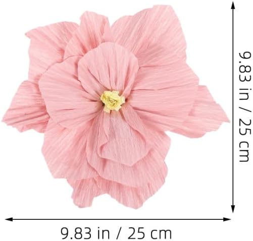 MAGICLULU 10pcs Pink Crepe Paper Flowers, 10 Inch Large 3D Floral Wall Decor for Wedding Party and Baby Shower, DIY Handmade Peony Decorations for Nursery, Backdrop Ornaments for Home Events