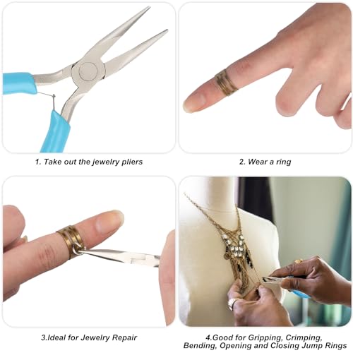 Muzhupguz Needle Nose Pliers, Needle/Chain Nose Pliers For Jewelry Making thumb #2