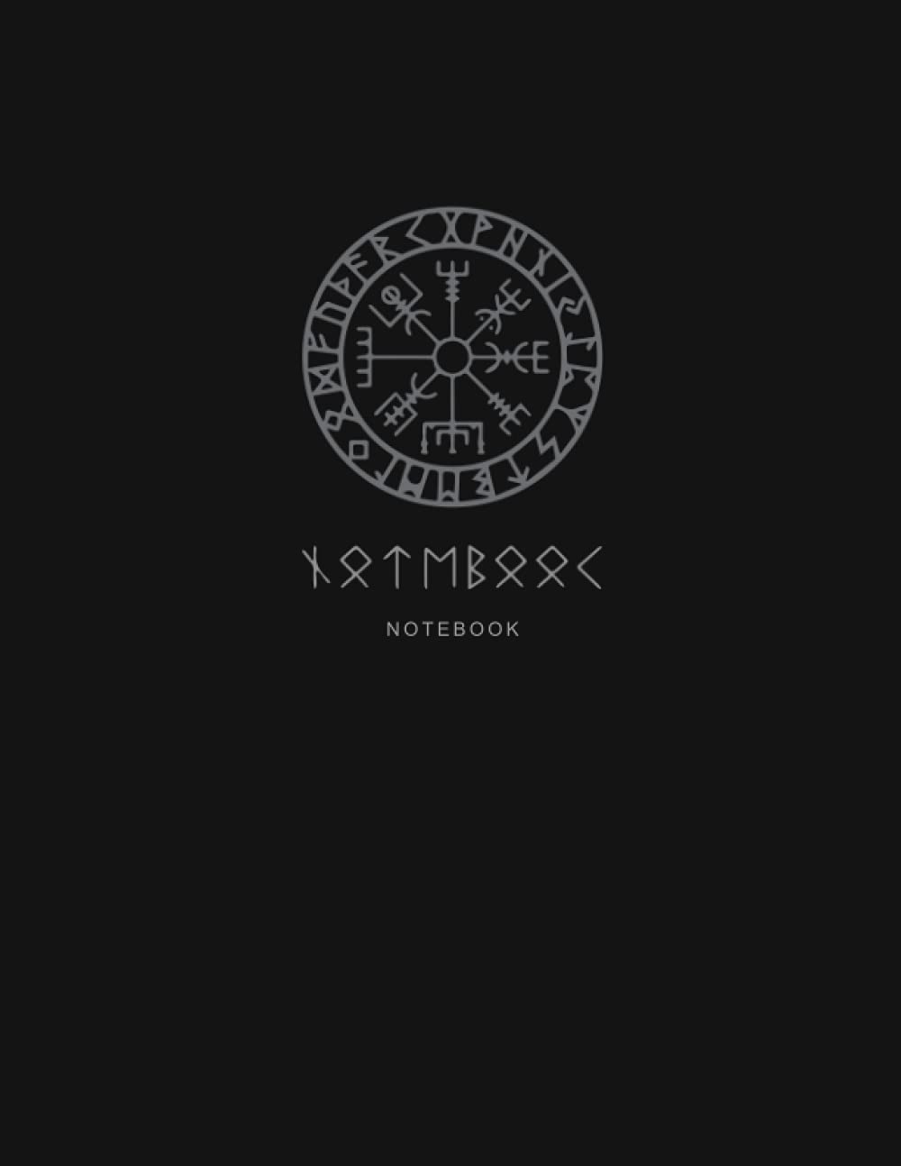 Viking Notebook: Vegvesir Norse Compass Of Life Rune