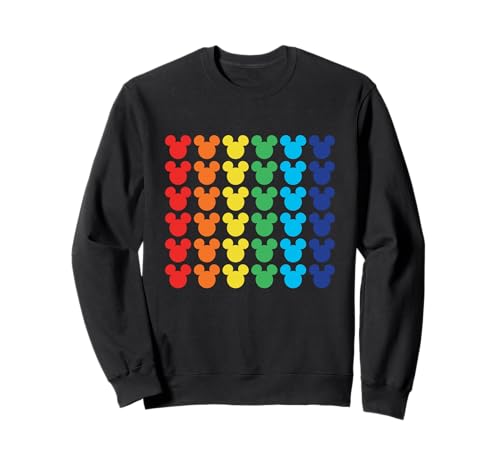 Sweat Mickey Mouse Disney aux couleurs arc-en-ciel vibrantes