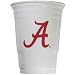NCAA Plastic Game Day Cups, Alabama Crimson Tide,18-Ounce, Sleeve of 18 cups