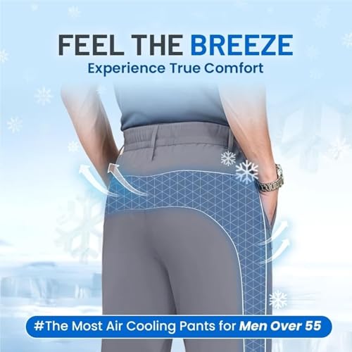 Meshirons - Ice Silk Mesh Panel Casual Pants, Mesh Irons Pants for Men Over 55, Quick Drying with Pockets2