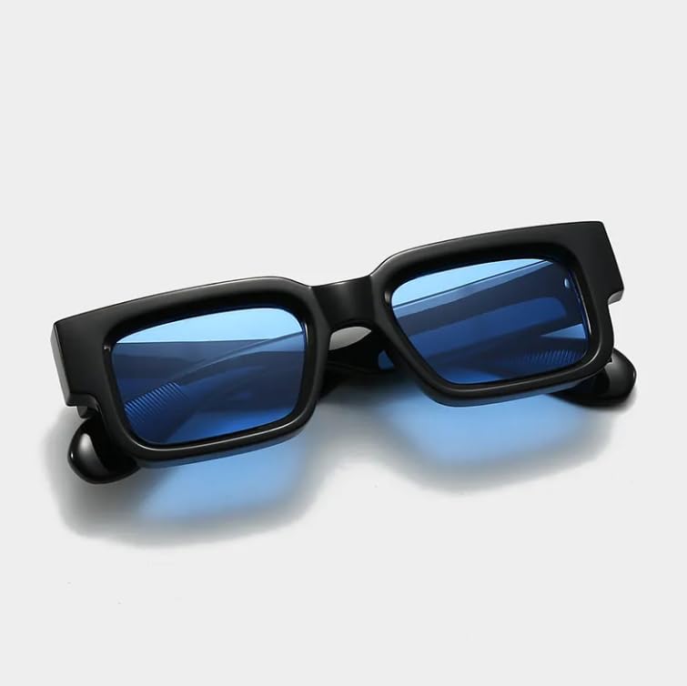 Image of 80th Route, Fashion Designer Square Polarized Sunglasses for Mens Womens, Trendy, UV400 Protection Lens Sunnies